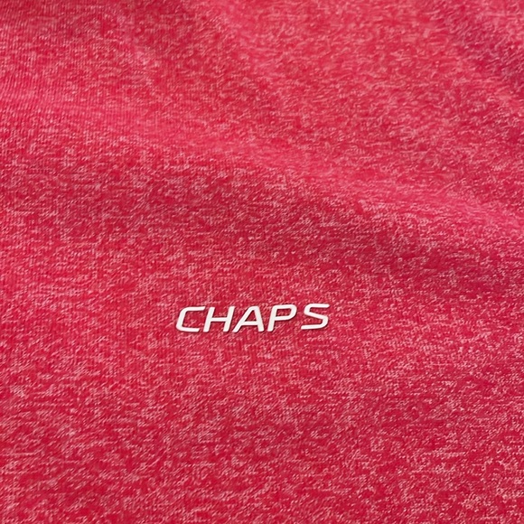 Chaps Sport Heathered Red Quarter-Zip Pullover size Large - Picture 2 of 4